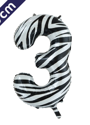 Number balloon - zebra