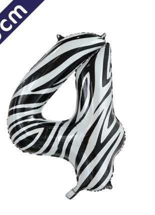 Number balloon - zebra