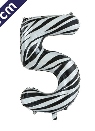 Number balloon - zebra