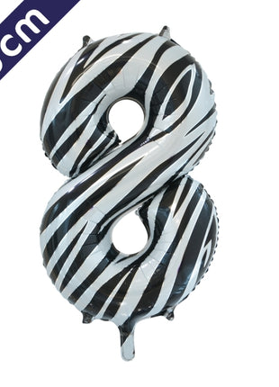 Number balloon - zebra