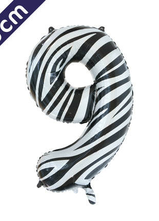 Number balloon - zebra