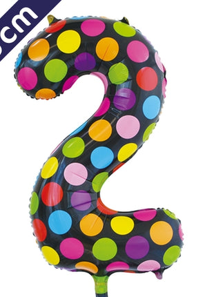 Number Balloon - Colored Dots