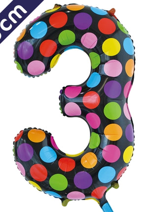 Number Balloon - Colored Dots