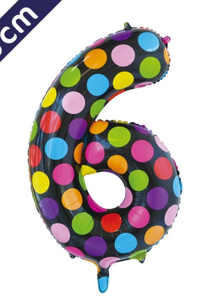 Number Balloon - Colored Dots