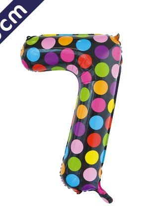 Number Balloon - Colored Dots