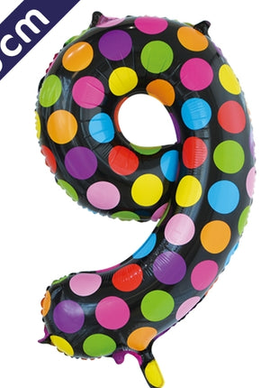 Number Balloon - Colored Dots