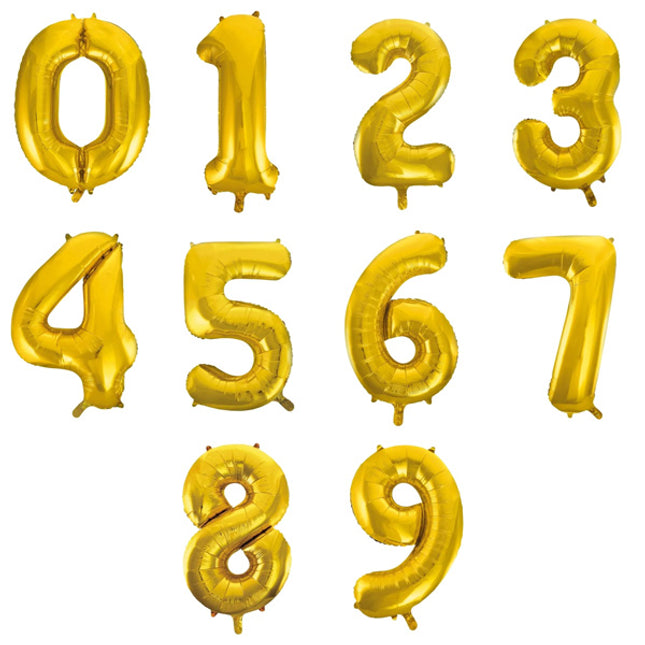 Cijferballon - goud