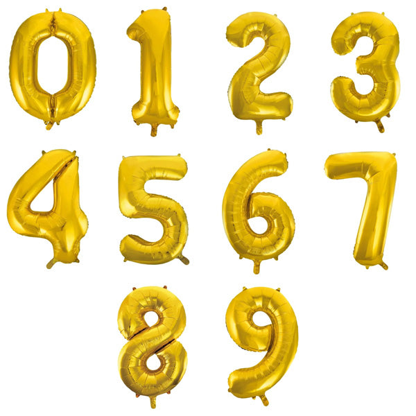 Cijferballon - goud