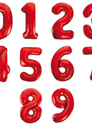 Number balloon - red