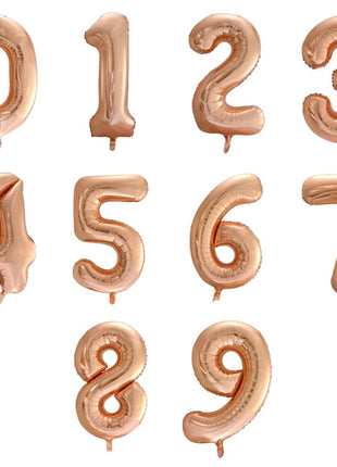 Number balloon - rose gold