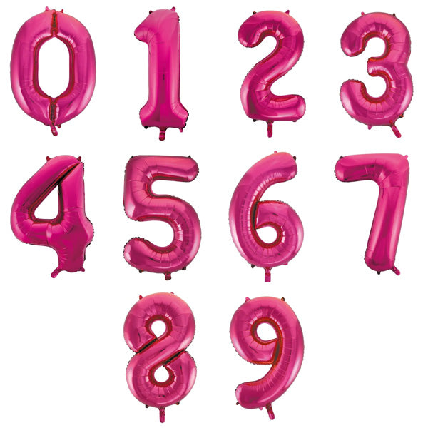 Cijferballon - roze