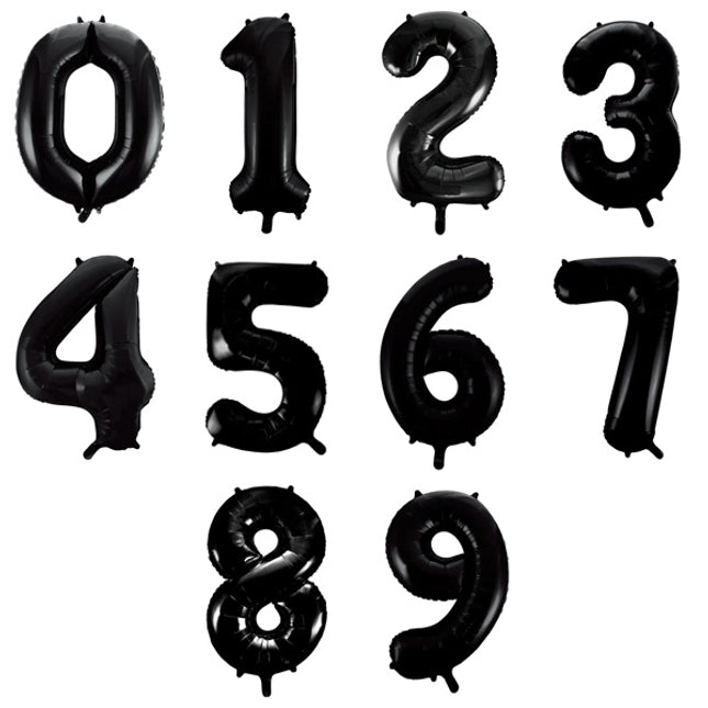 Cijferballon - zwart