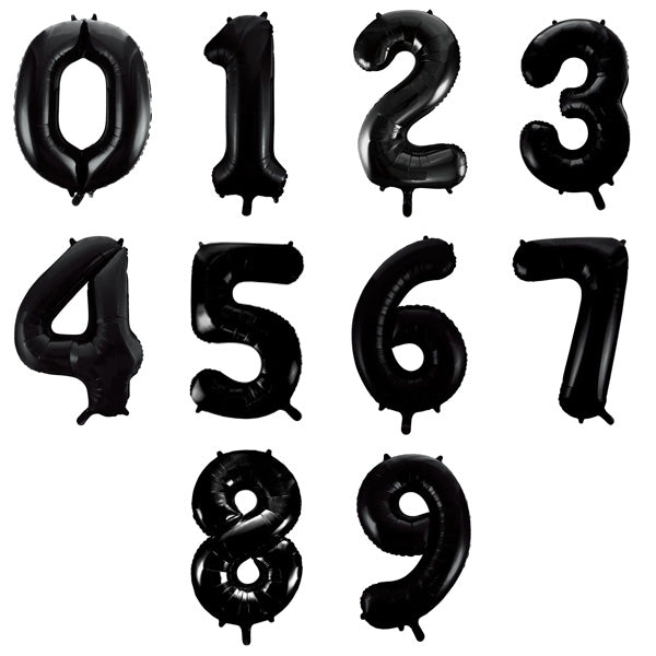Cijferballon - zwart