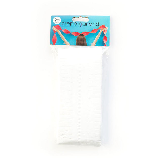 Crêpeslinger - 6 meter - wit
