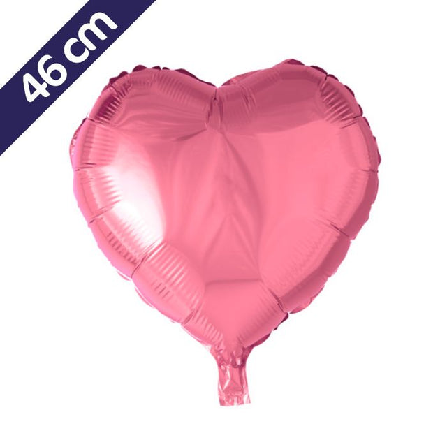 Folieballon hart - 46 cm - roze