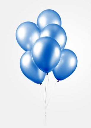 Ballonnen - 10 stuks - 30 cm - Blauw metallic