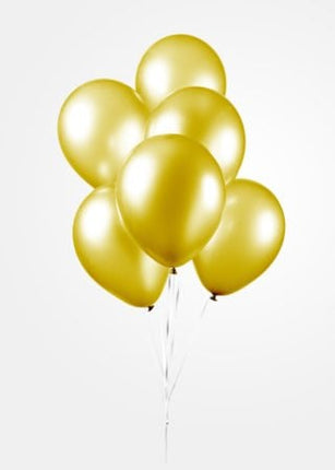 Ballonnen - 10 stuks - 30 cm - Geel metallic