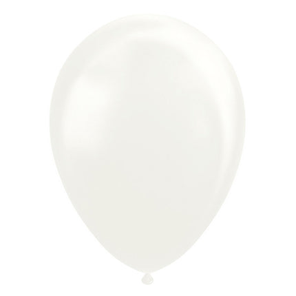 Ballonnen - 10 stuks - 30 cm - Wit metallic
