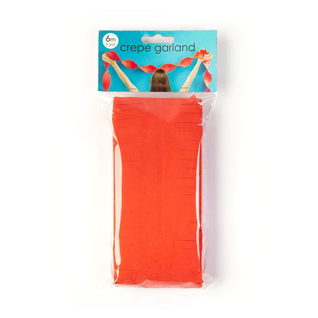 Crêpeslinger - 6 meter - rood