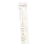 Ballonstokjes - 10 stuks - 40 cm - wit