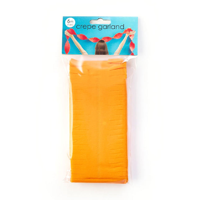 Crêpeslinger - 6 meter - oranje
