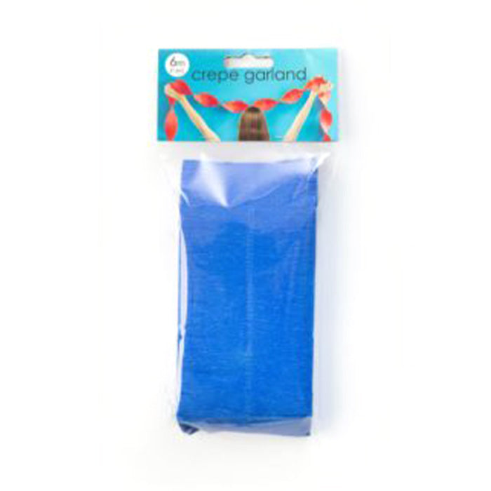 Crêpeslinger - 6 meter - blauw