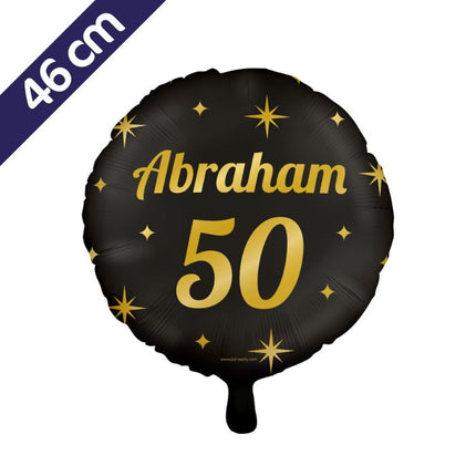 Abraham Folieballon - 46 cm - goud en zwart - 50 jaar - Classy
