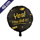 You did it Folieballon - 46 cm- goud en zwart - Classy