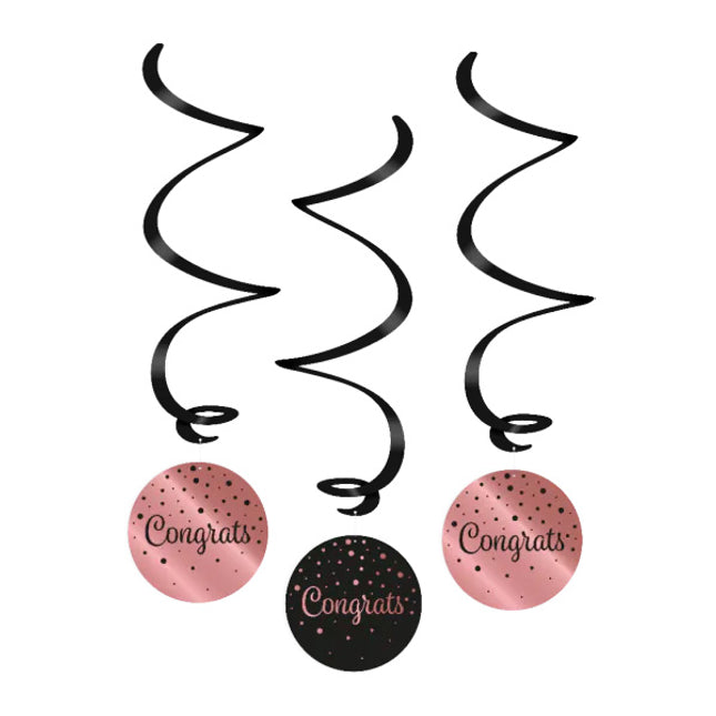 Congrats Swirl slingers - 3 stuks - roze en zwart