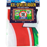 18 jaar Gevelvlag XXL - 90 x 150 cm
