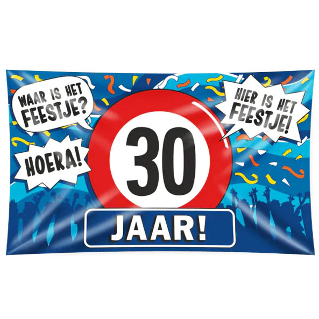 30 jaar Gevelvlag XXL - 90 x 150 cm