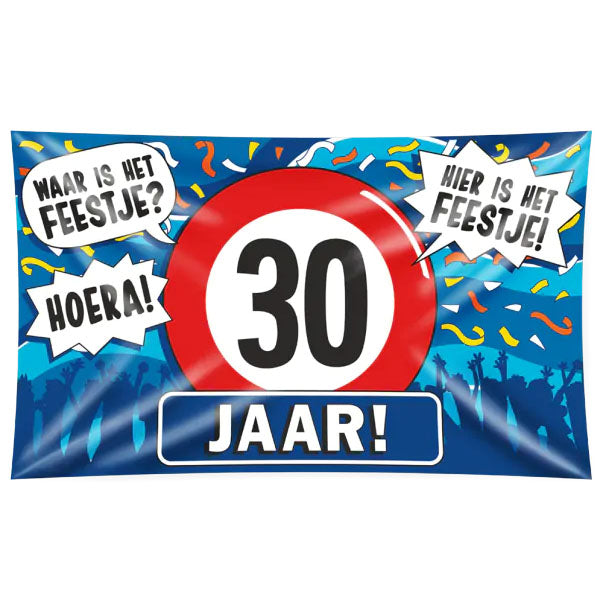 30 jaar Gevelvlag XXL - 90 x 150 cm