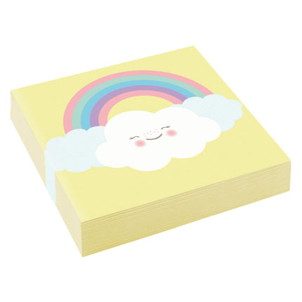 Rainbow & Cloud Servetten - 20 stuks - 25 x 25 cm