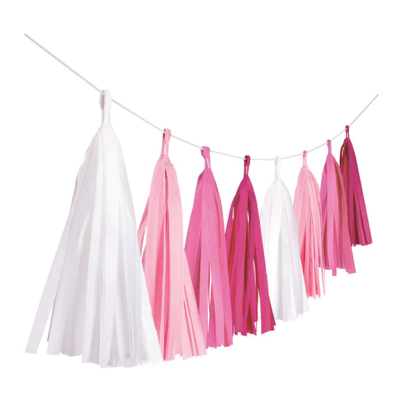 Tassel slinger - 3 meter - roze