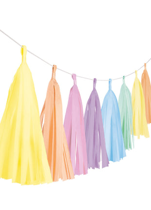 Rainbow &amp; Cloud Tassel garland - 3 meters