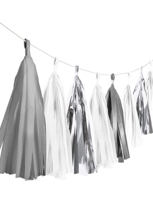 Tassel garland - 3 meters - silver