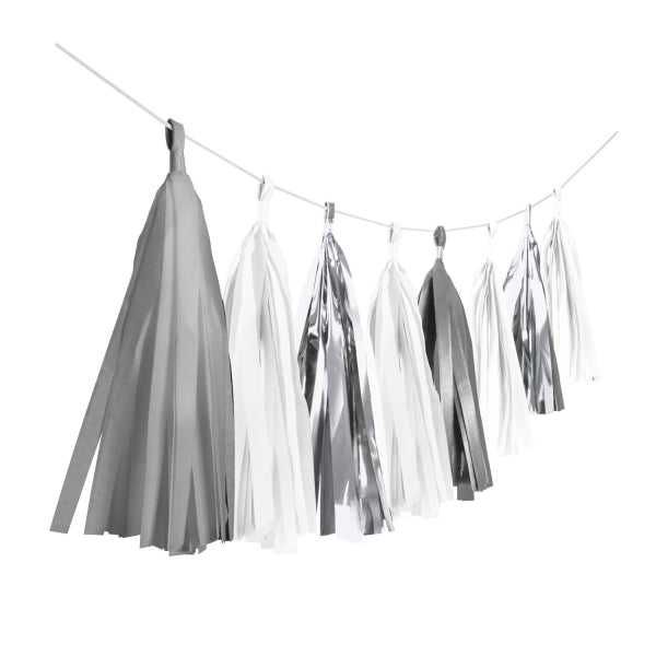 Tassel slinger - 3 meter - zilver