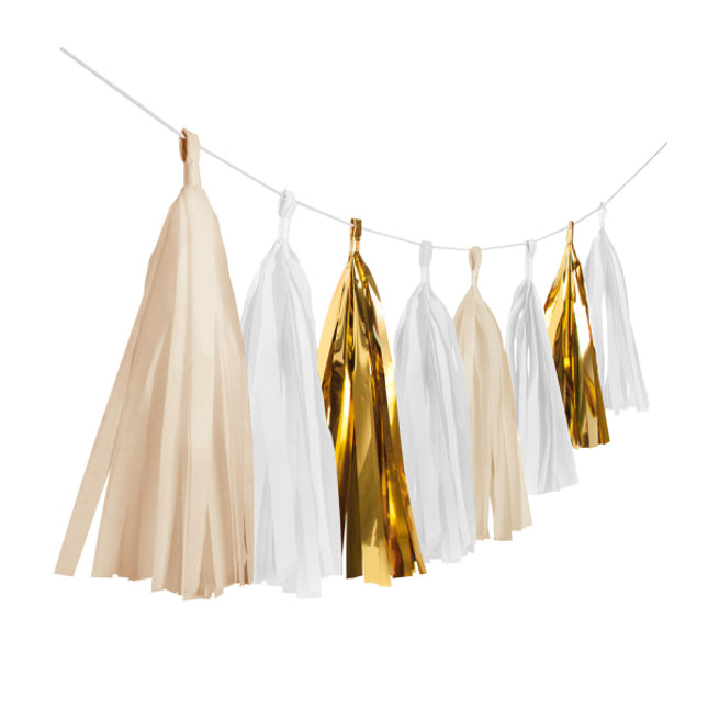Tassel slinger - 3 meter - goud
