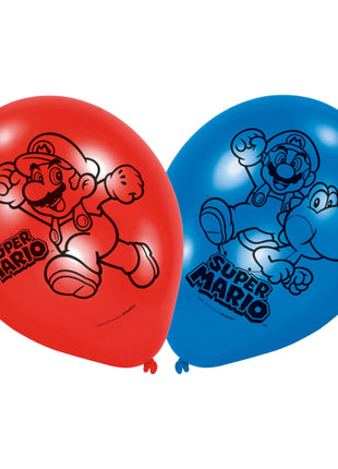 Super Mario Balloons - Pack of 6 - 22.8 cm