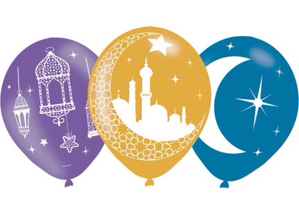 Ballonnen - 6 stuks - 27,5 cm - Eid Mubarak