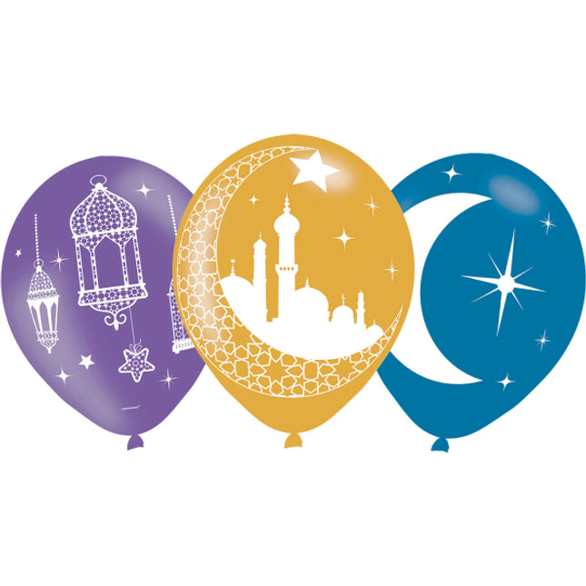 Ballonnen - 6 stuks - 27,5 cm - Eid Mubarak