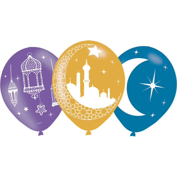 Ballonnen - 6 stuks - 27,5 cm - Eid Mubarak