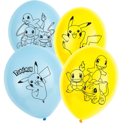 Pokémon Ballonnen - 6 stuks - 27,5 cm