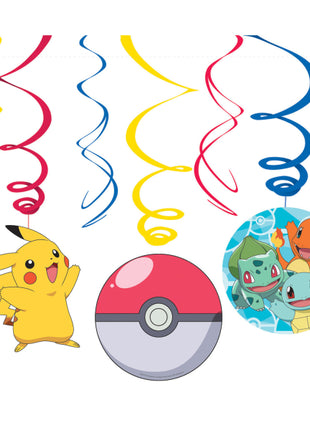 Pokémon Swirls streamers - 6 pieces