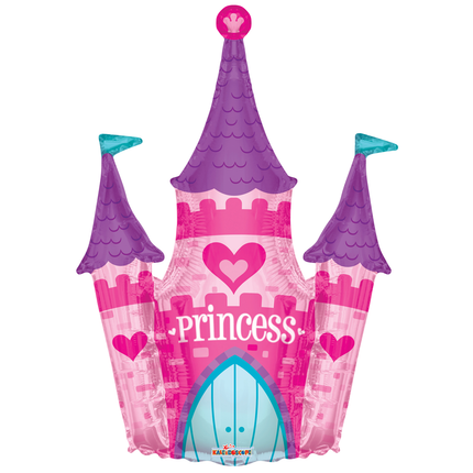 Prinsessen kasteel Folieballon - 91 cm