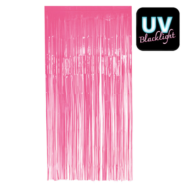Foliegordijn - 200 x 100 cm - neon roze