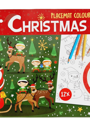 Christmas coloring book placemats