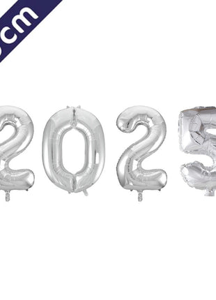 Number balloon - 2025 - silver - 40 cm