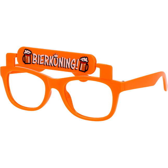 Partybril - Omdraaien naar "Bierkoning" en "Geef me bier!"