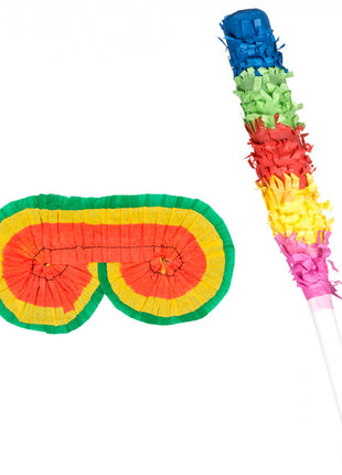 Set Piñata (Augenbinde und Stock 43 cm)